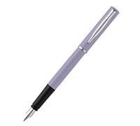Waterman Penna stilografica Allure – finiture cromate, pennino fine acciaio INOX, inchiostro blu