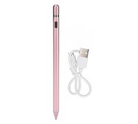 Penna stilus capacità attiva premium USB ricaricabile ricaricabile per la punta della penna touggine per disegnare la scrittura su tablet Android tablet in lega di alluminio (Oro rosa)