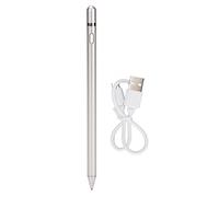 Penna stilus capacità attiva premium USB ricaricabile ricaricabile per la punta della penna touggine per disegnare la scrittura su tablet Android tablet in lega di alluminio (Argento)