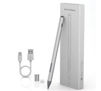 Penna Stylus per Surface Pro 11/10/9/8/7, Penna Ricaricabile con Palm Rejection e Aggancio Magnetico, 4096 Livelli di Pressione, per Surface Laptop 1 a 5, Go 3/2, Book, 3 Punte di Ricambio
