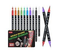 Penna temporanea per la pelle, a doppia punta, per body art, kit di pittura per il viso, impermeabile, per disegnare tutti i giorni, giovani, adolescenti, adulti, compleanno, carnevale, Halloween