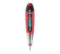 Penna tester multidigitale AC DC 12-250V di misurazione dell'elettricità prova del rilevatore tensione a induzione Display LCD con visione notturna(Red)