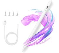 Penna touch per iPad,Stylus Pencil Compatibile con iPad 10/9/8/7/6 2018-2022,Mini 6/5,Air 4/3,Pro 11''/12,9'',11-inch A16/Air 11 M3/Air 13 M3,Penna capacitiva con 4 punte di sostituzione (Latte)