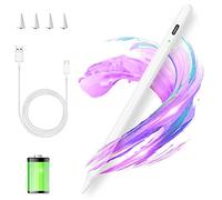 Penna touch per iPad,Stylus Pencil Compatibile con iPad 10/9/8/7/6 2018-2022,Mini 6/5,Air 4/3,Pro 11''/12,9'',11-inch A16/Air 11 M3/Air 13 M3,Penna capacitiva con 4 punte di sostituzione(Bianco)