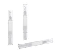 Penna trasparente per lucidalabbra, correttore vuoto con testa in silicone, applicatore per fondotinta cosmetico, contenitore per olio per unghie, 5 ml, confezione da 3