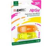 Penna USB Emtec C410 Neon 32 GB USB 2.0 Confezione 2 unità colori neon