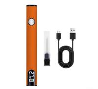 Penna USB per saldatore con schermo LCD digitale, riscaldamento rapido, compatibile con 510 fili, strumento di saldatura compatto, design portatile per riparazioni elettroniche (arancione)