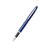 Penna VFM dal design moderno ed elegante, con fusto in plastica blu neon/cromato