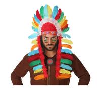 Pennacchio Multicolore Indiano Americano Piume [29 x 90 cm]