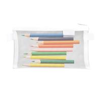 Pennale a rete - Inserti in rete con navigatore - Capacità Organizer - Materiale scolastico per bambini, adulti, studenti e adolescenti, Bianco, se beskrivning, Unisex - Adulto