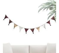 Pennant Banner Bandiere | 9 Ft Cotton Fabric Bunting Garland | 260 cm Easy to Install Pennant Flags for School Boy Girl Room Birthday Party Easter Camping Bedroom Nursery Baby Shower Decoration