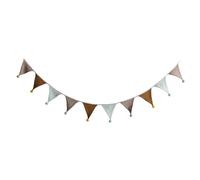 Pennant Banner Flags | 9 Ft Cotton Fabric Bunting Garland | 260cm Easy To Install Pennant Flags For School Boy Girl Room Birthday Party Easter Camping Bedroom Nursery Baby Shower Decoration