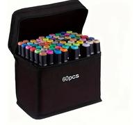 Pennarelli 60 Colori Doppia Punta Grossa e Fine Asciugatura Rapida Evidenziatore