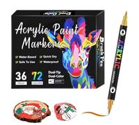 Pennarelli a doppia faccia - Pennarelli per schizzi, penne colorate per adulti, pennarelli acrilici per bambini, per libri da colorare per adulti, calligrafia, disegno, pittura, schizzi, highligh