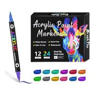 Pennarelli a doppia faccia - Pennarelli per schizzi, penne colorate per adulti, pennarelli acrilici per bambini, per libri da colorare per adulti, calligrafia, disegno, pittura, schizzi, highligh