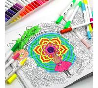 Pennarelli a doppia punta in plastica con punta fine che rende la penna più