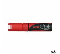 Pennarelli a gesso liquido Uni-Ball PWE-8K Rosso [6 Pezzi] [6 Unità]