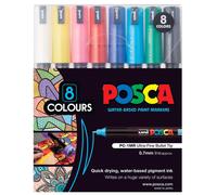 Pennarelli a vernice Uni Posca di alta qualità, punta extra fine, 0,7 mm, set as