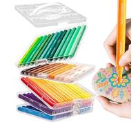 Pennarelli Acrilici | 60 Pezzi Permanente a Lunga Durata Pennelli Punta Pennello per Ceramica Vetro Metallo Carta Legno Pietra - Materiali da Pittura per Carta Adulti Ragazzi Studenti Superfici Scuola