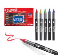 Pennarelli acrilici creativi Sharpie, colori assortiti, punta a pennello, a base d'acqua, set da 5 pezzi, perfetti per lavori artistici, artigian
