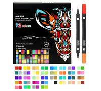 Pennarelli acrilici - Penne per pittura acrilica | Pennarelli per pittura 36x set, Pennelli per pittura a doppia testa 72 colori richiesti artigianali per tela tessuto in legno in vetro cerato