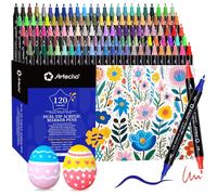 Pennarelli acrilici, set 120 colori, doppia punta, impermeabili, superfici di...