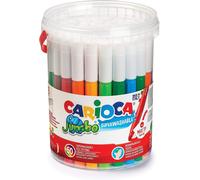 Pennarelli Jumbo - punta 6,0mm - colori assortiti - lavabili - Carioca - barattolo 50 pezzi