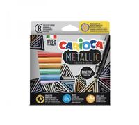 Pennarelli Metallic - punta fine - colori assortiti - Carioca - scatola 8 pezzi