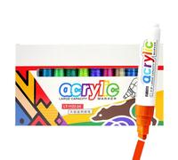 Pennarelli colorati per adulti, impermeabili, lavabili, con testa da 8 mm, a prova di sbavature, set multicolore per scuola, classe, scrapbooking, tessuto roccia