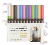 Pennarelli con brillantini, pennarelli, scintillii per ceramica, scrittura, lettere, album, poster, diverse possibilità di utilizzo