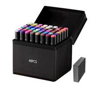 Pennarelli da colorare, pennarelli colorati, penne da disegno, resistenti all'acqua, a base di olio, doppia punta per pittura fine, schizzi, robusti strumenti artistici per bambini, set di pennarelli