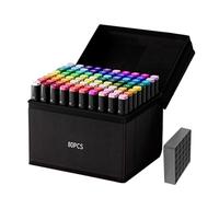 Pennarelli da colorare, pennarelli colorati, penne da disegno, resistenti all'acqua, a base di olio, doppia punta per pittura fine, schizzi, robusti strumenti artistici per bambini, set di pennarelli