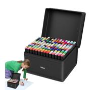 Pennarelli Da Colorare, Pennarelli Da Colorare Doppia Punta con Custodia, 168 Colori Strumenti Creativi Penne Estetiche Forniture Scuolari, Kit Artigianato Per Adulti Disegno Pittura