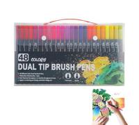 Pennarelli da colorare - Pennello, 1 set di punte numerate per schizzi, strumento di miscelazione per disegno, accessorio grafico per adulti, di penne artistiche per lavori creativi, strumento