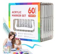 Pennarelli da Colorare per Adulti,Marcatori per Journaling - Set Di 60 Penne Per Arte Su Legno Vetro E Stoffa Ideali Per Progetti Creativi Femminili