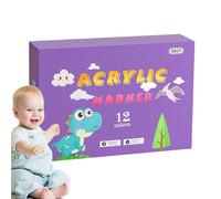 Pennarelli di Pittura Acrilica, Penna di Pittura di Marca Permanente Acrilico, Pennarello Graffiti Marcatore di Acqua Punta Morbida di Grande Capacità per Vetro, Tela e Legno