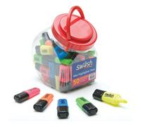 Pennarelli Evidenziatori Mini Swash Assortiti Con Barattolo Di 50