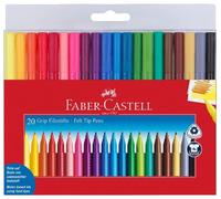 Faber-Castell 155320 - viltstift GRIP Colour Marker, etui met 20 stuks 20-delige