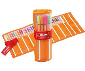 PENNARELLI FINELINER COLORATI SET 30 COLORI STABILO POINT 88 ROLLERSET PUNTA FIN