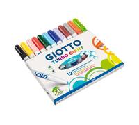Pennarelli GIOTTO Turbo Giant punta conica 7,5 mm assortiti astuccio appendibile da 12 - 432000