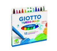 GIOTTO TURBO MAXI PENNARELLI PUNTA GROSSA DA 12 COLORI