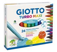 Pennarelli Giotto TurboMaxi 24 Colori Punta Grossa - GIOTTO Cartoleria>Pastelli, Pennarelli, colori!