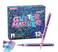 Pennarelli Glitter,Asciugatura Rapida, Anti-Macchia | Penne per Pittura e DIY per Bambini, Ragazzi, Adulti, Insegnanti,Bambini, Ragazzi, Adulti, Studenti, Docenti, Casa, Ufficio, Scuola, Scrapbooking,