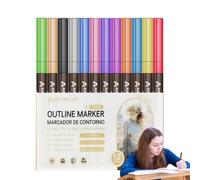 Pennarelli glitterati - 8 colori/12 colori/24 colori pennarelli da disegno, penne per contorni, pennarelli glitterati, penne per ceramica, vetro, appunti, scrittura, lettere, poster,