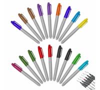 Pennarelli indelebili leggeri da disegno, set di opere d'arte, multicolore, con punta grassetta, per bambini, scuola, scuola, casa, ufficio, schizzi, colori assortiti, articoli di cancelleria