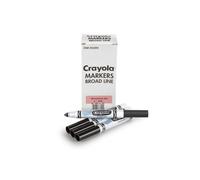 Pennarelli lavabili Crayola - Nero (12 pezzi) Pennarelli per bambini a tratto largo Pennarelli all'ingrosso per aule e insegnanti