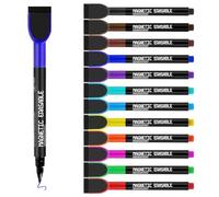 Pennarelli Lavagna Bianca Cancellabile 12 Pezzi Pennarello Per Lavagna Con Punta Fine Marcatori Magnetici Cancellabili A Secco Di Grande Capacità Whiteboard Markers Con Cancellino Per Scrivere