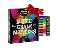 Pennarelli Lavagna Bianca Cancellabili - 8 Pennarelli Lavagna Cancellabili in Colori Vivaci, Atossici, a Base d'Acqua, Punte Reversibili, per Bambini e Adulti, Pennarelli Lavagne e Vetro