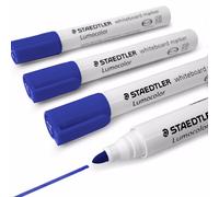 Pennarelli Lumocolor Per Lavagna Staedtler 351 Punta A Punta Confezione Da 4 Blu
