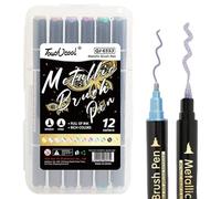 Pennarelli Metallizzati A Doppia Punta 12 Colori Doppia Punta Pennarelli Magici Metallici Glitterate Colorate Penne Glitterate Per Fai Da Te Album Di Ritagli Per Scrapbooking, Disegni, Album